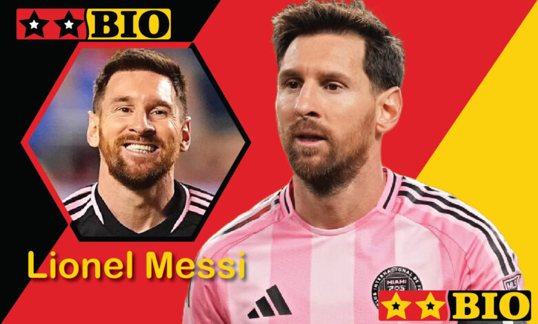 Lionel Messi im Trikot von Inter Miami CF, 38 Jahre alt, 1,70 m groß, zeigt seine Fußballtechnik auf dem Spielfeld