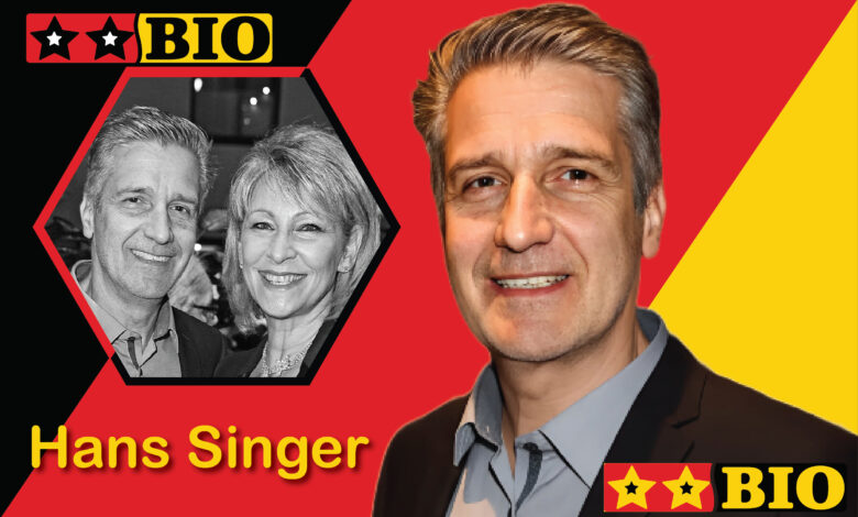 Porträt von Hans Singer, dem österreichischen Musikproduzenten und Komponisten in seinem Tonstudio.