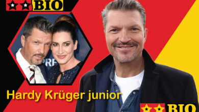 Hardy Krüger junior lächelt glücklich neben seiner Ehepartnerin Alice bei einem Event im Jahr 2026.
