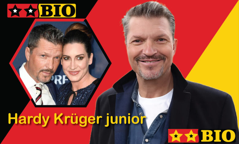 Hardy Krüger junior lächelt glücklich neben seiner Ehepartnerin Alice bei einem Event im Jahr 2026.