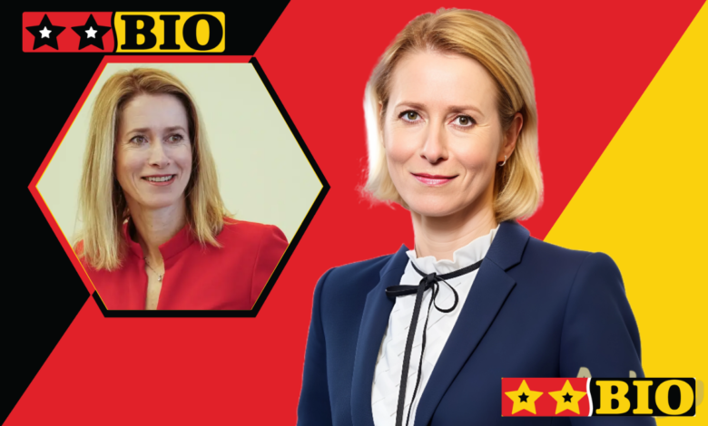 Kaja Kallas Körpergröße 178 cm bei offiziellem EU-Gipfel in professionellem Business-Anzug