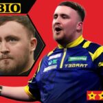 Luke Littler wirft Darts bei der PDC Weltmeisterschaft 2026 – 18 Jahre alt, 1,78m groß, The Nuke in Aktion