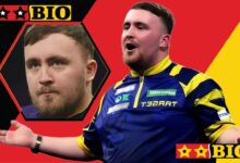 Luke Littler wirft Darts bei der PDC Weltmeisterschaft 2026 – 18 Jahre alt, 1,78m groß, The Nuke in Aktion