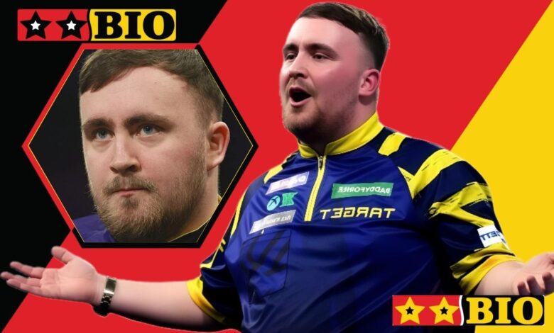 Luke Littler wirft Darts bei der PDC Weltmeisterschaft 2026 – 18 Jahre alt, 1,78m groß, The Nuke in Aktion